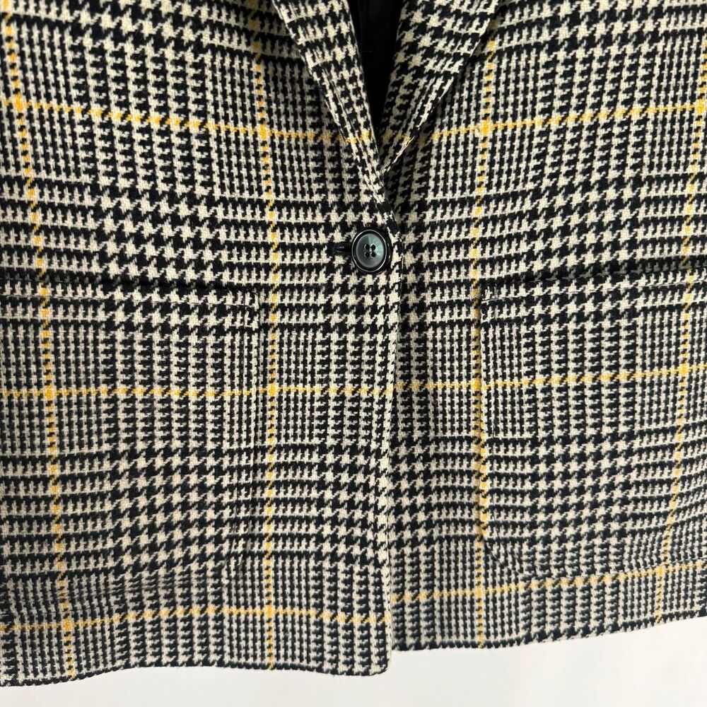 Pendleton Wool Blazer Women's 10 White Black Single Button Front Pockets - Picture 3 of 11